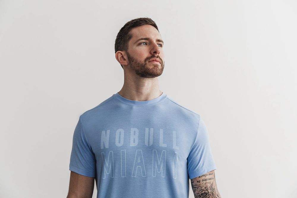 T-Shirts NOBULL Homme Bleu - NOBULL (Miami),France (9502-BUHNK)